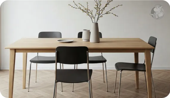 proste, nowoczesne krzesła w stylu minimalistycznym